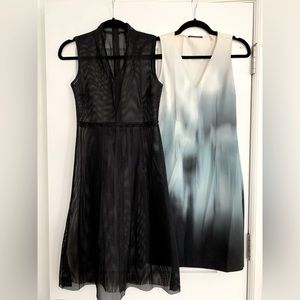 Elie Tahari overlay mesh dress.